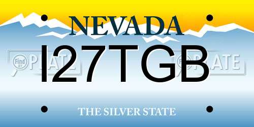 I27TGB Nevada License Plate