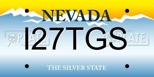 I27TGS Nevada License Plate
