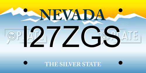 I27ZGS Nevada License Plate