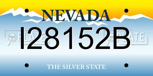 I28152B Nevada License Plate