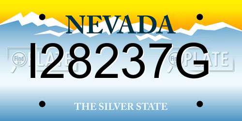 I28237G Nevada License Plate