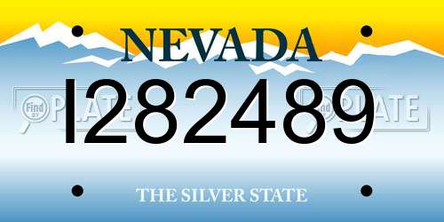 I282489 Nevada License Plate