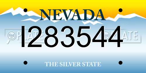 I283544 Nevada License Plate