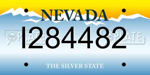 I284482 Nevada License Plate