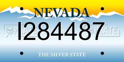 I284487 Nevada License Plate