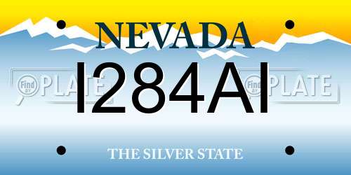 I284AI Nevada License Plate
