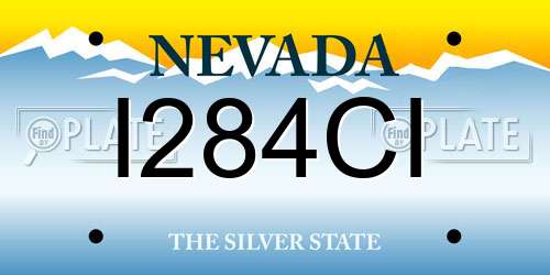 I284CI Nevada License Plate