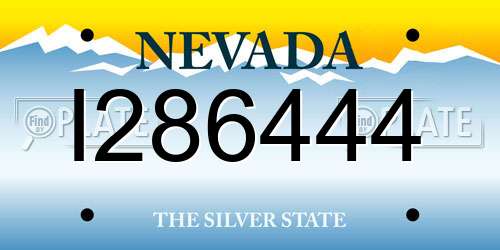 I286444 Nevada License Plate