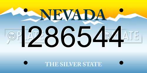 I286544 Nevada License Plate