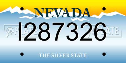 I287326 Nevada License Plate