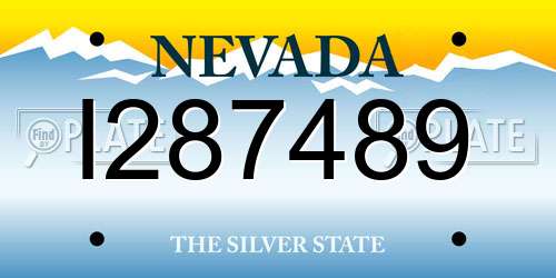 I287489 Nevada License Plate