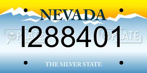 I288401 Nevada License Plate