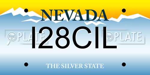 I28CIL Nevada License Plate