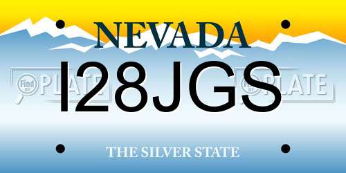 I28JGS Nevada License Plate