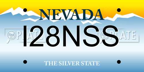 I28NSS Nevada License Plate