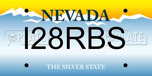 I28RBS Nevada License Plate