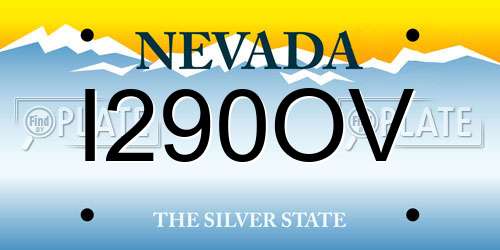 I290OV Nevada License Plate