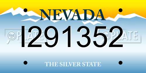 I291352 Nevada License Plate