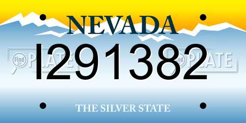 I291382 Nevada License Plate