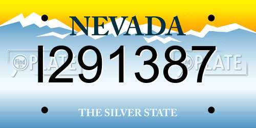I291387 Nevada License Plate