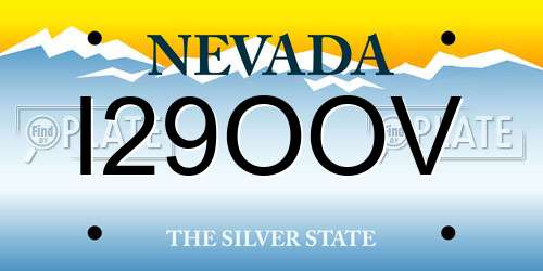 I29OOV Nevada License Plate