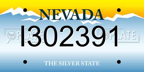 I302391 Nevada License Plate