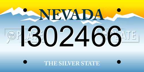 I302466 Nevada License Plate
