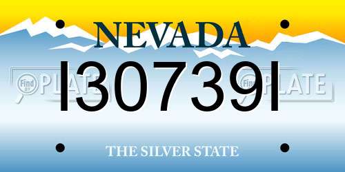 I30739I Nevada License Plate