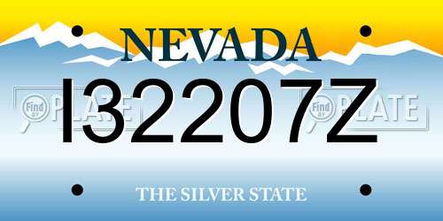 I32207Z Nevada License Plate