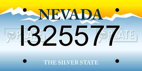 I325577 Nevada License Plate