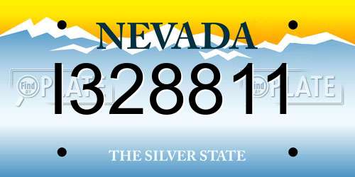 I328811 Nevada License Plate