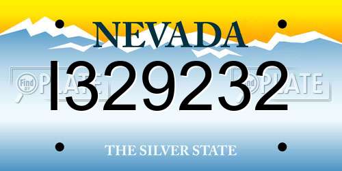 I329232 Nevada License Plate