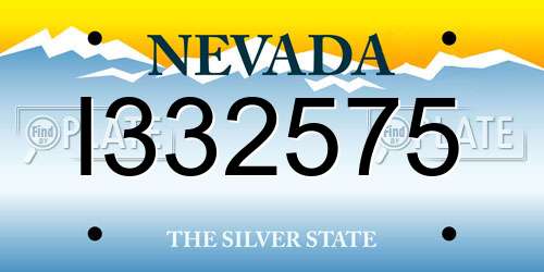 I332575 Nevada License Plate