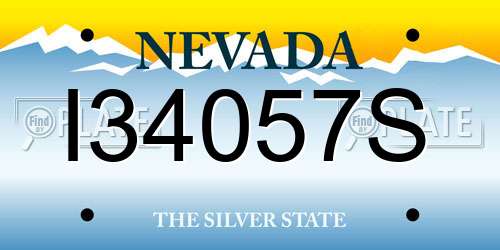 I34057S Nevada License Plate