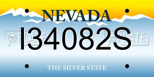I34082S Nevada License Plate