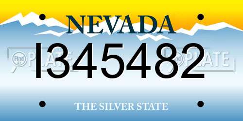 I345482 Nevada License Plate
