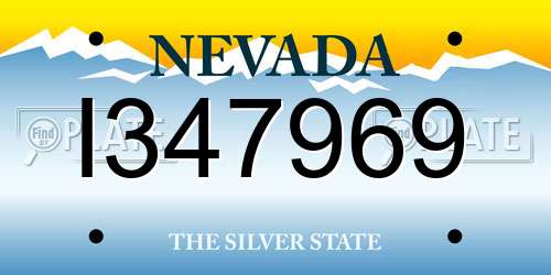 I347969 Nevada License Plate