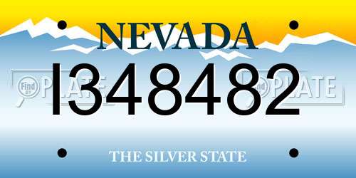 I348482 Nevada License Plate