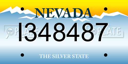 I348487 Nevada License Plate