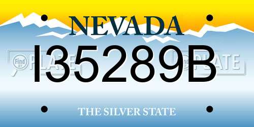I35289B Nevada License Plate