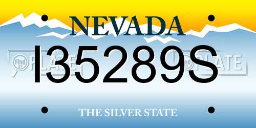 I35289S Nevada License Plate