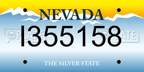 I355158 Nevada License Plate