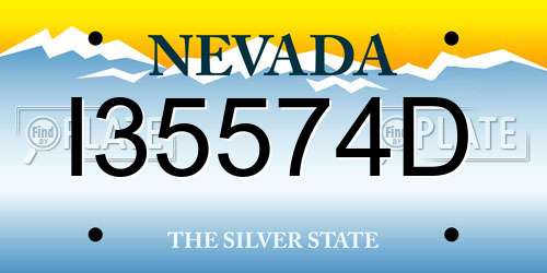 I35574D Nevada License Plate