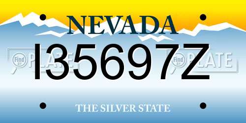 I35697Z Nevada License Plate