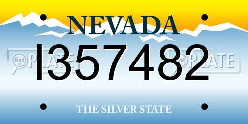 I357482 Nevada License Plate