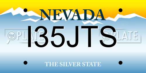 I35JTS Nevada License Plate