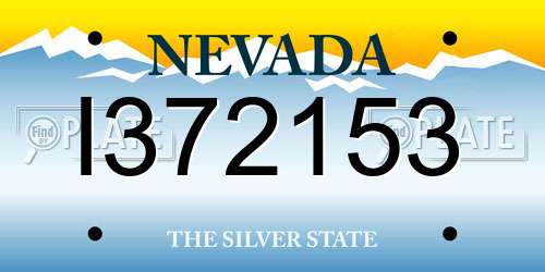 I372153 Nevada License Plate
