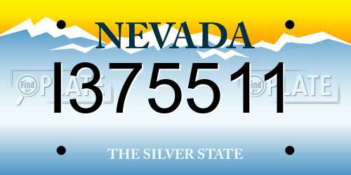 I375511 Nevada License Plate