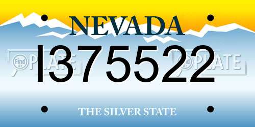 I375522 Nevada License Plate