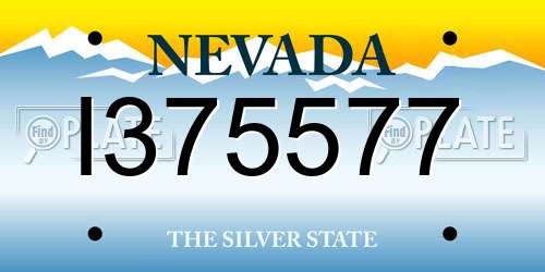 I375577 Nevada License Plate